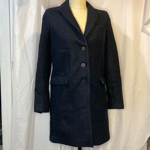 Zara navy blue winter trench sz XS
